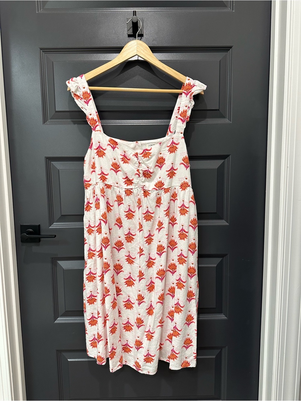 JCrew Linen Blend Midi Dress